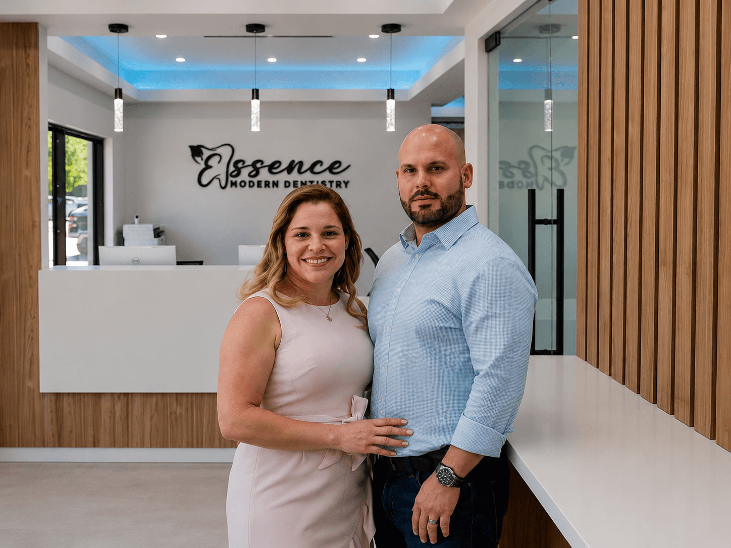 Drs. Contino, husband-and-wife dentists and owners of Essence Modern Dentistry in Palmetto Bay, Florida